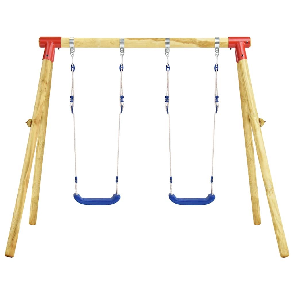 Columpio De Madera De Pino 230x130x166 Cm Vidaxl