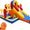 Ballsea Castillo Hinchable con Ventilador, Adecuado para niños de 3 a 10 años, para Interiores, cumpleaños Infantiles (488 x 223 x 220 cm)