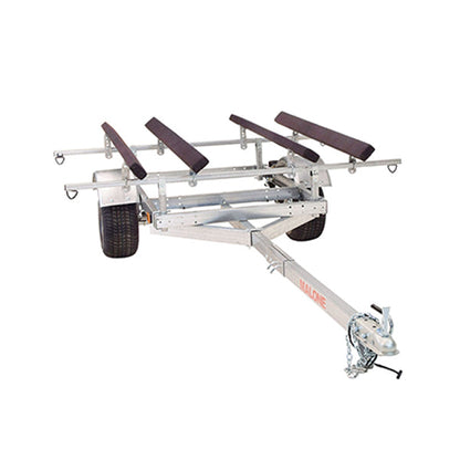 2025 Kit remolque Malone LowMax 2 para kayak, capacidad 600 lb, acero galvanizado, luces LED, neumáticos homologados 70 MPH