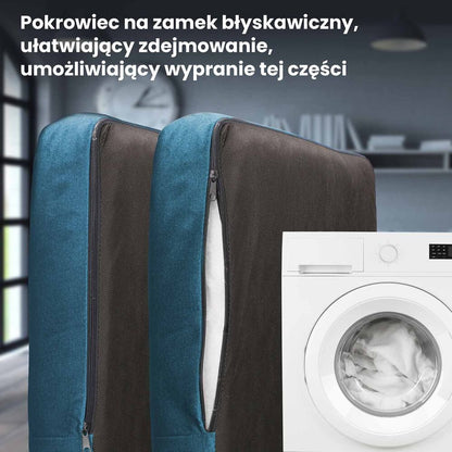 Fotel uszak z podnóżkiem Jane Royal, turkusowy