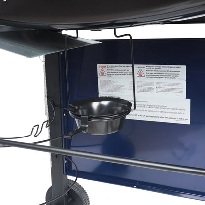 2025 Parrilla a gas RevoAce de 3 quemadores con quemador lateral, color azul zafiro, modelo GBC1729WBS, nueva