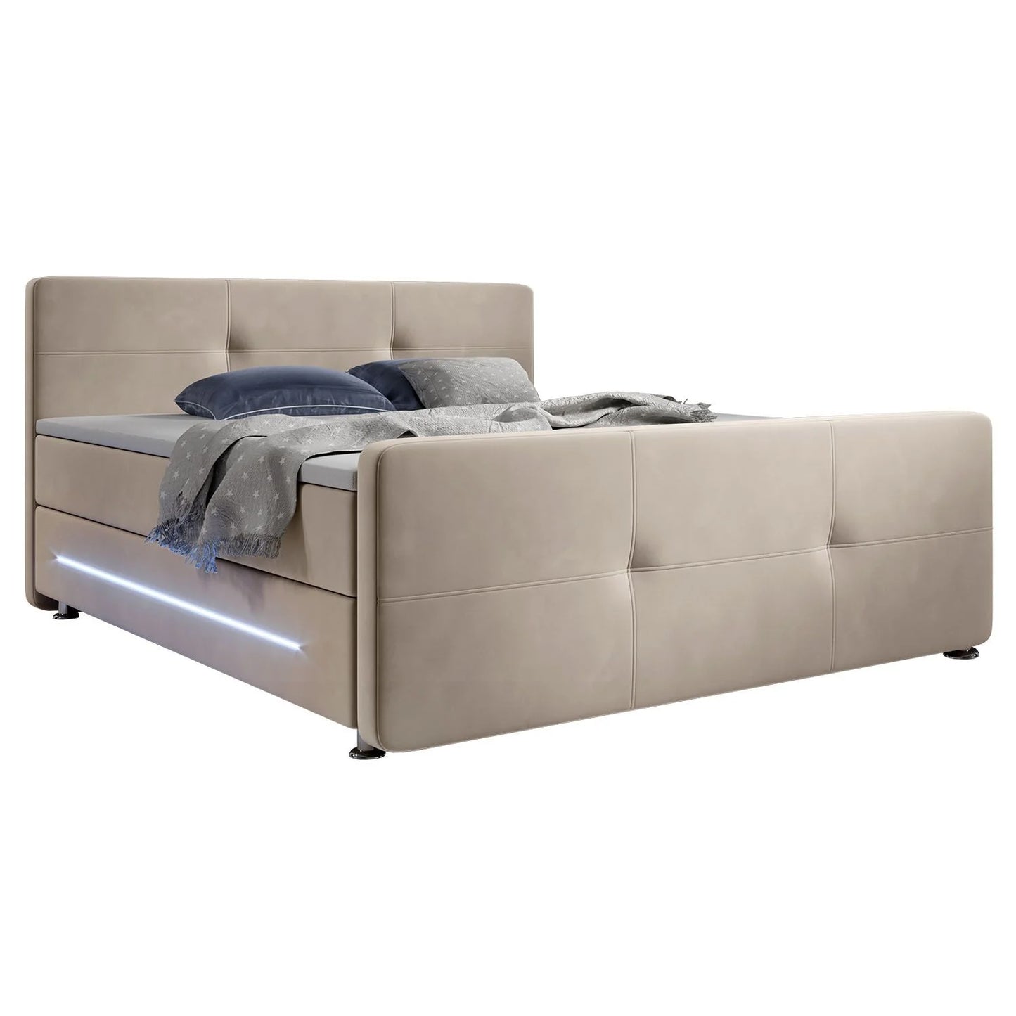 2025 Cama de muelles Houston – Tela