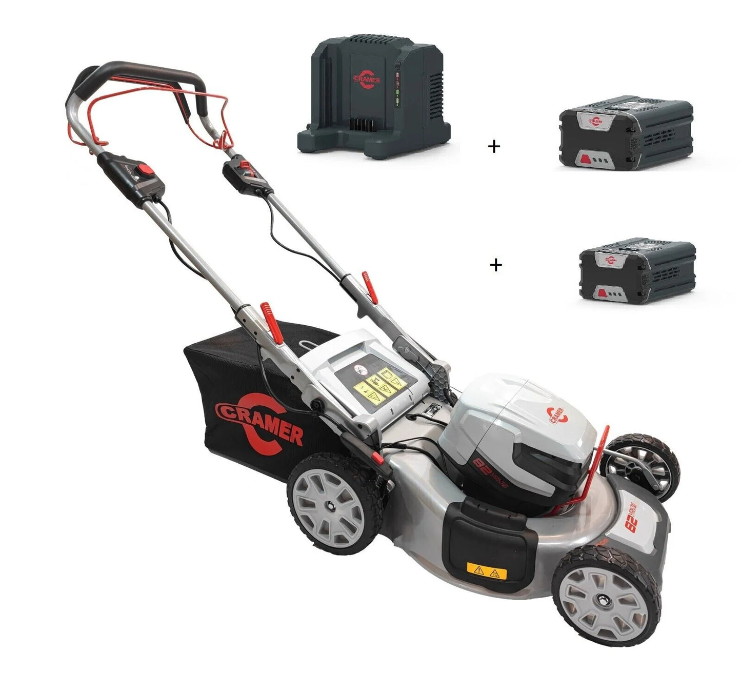 2025 Cortacésped profesional a batería Cramer 82LM51SX – 51 cm, tracción variable, doble batería 82 V 3 Ah incluida