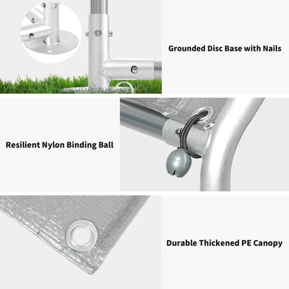 2025 Cercado para gallinas Dextrus 40 x 30 x 2 m – gran gallinero metálico en forma de flecha, con acceso a la perrera, jaula para aves exterior con cubierta impermeable y malla, para jardín y espacios exteriores.