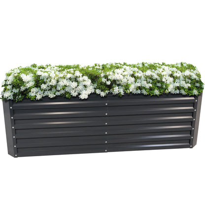 2025 Cama Elevada Rectangular para Jardín Sunnydaze de Acero Galvalume - 180 cm