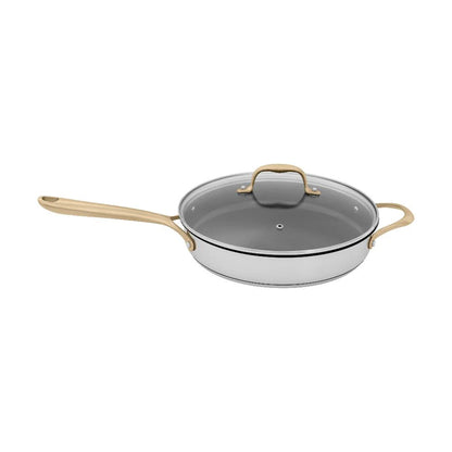 Set de Cocina de 10 Piezas No Tóxico en Acero Inoxidable con 3 Piezas de Cerámica Antiadherente ZLINE (CWSETL-NS-10)