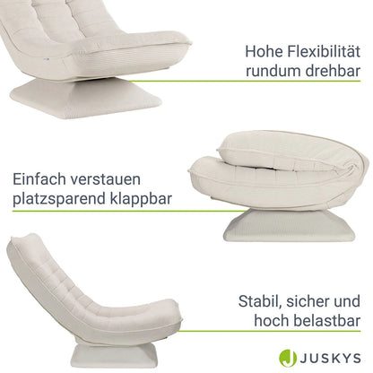 2025 Sillón relax Korsika en terciopelo acanalado