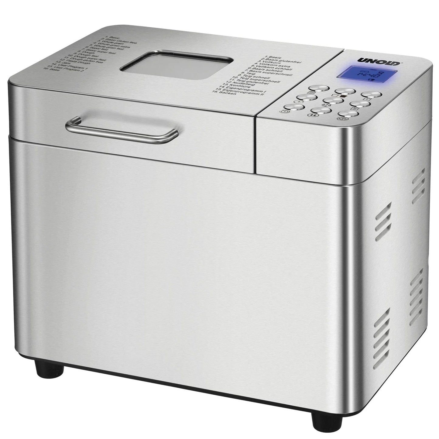 2025 Máquina de pan Backmeister® Edel de acero inoxidable, 550 W, 16 programas automáticos