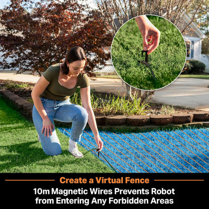 LawnMaster VBRM16 OcuMow™ Robots Electric Lawn Mowers for Gardens of 100 m2 Cut 20-60 mm, Slope 35% with Lithium Ion Battery MX 24V 4.0Ah and Fast Charger