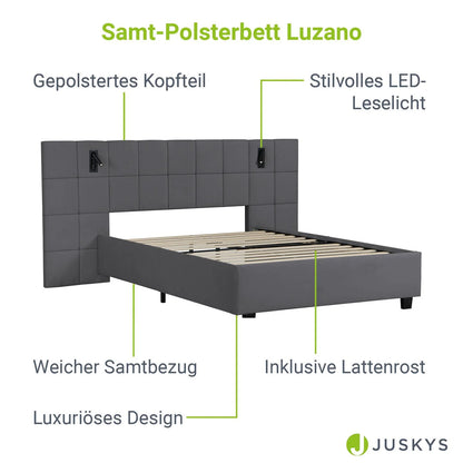 2025 Cama tapizada en terciopelo Luzano