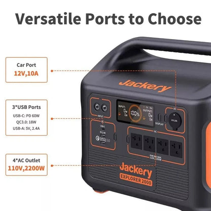 2025 Generador solar Jackery 2000 (Jackery 2000 con 4 paneles SolarSaga 200W)