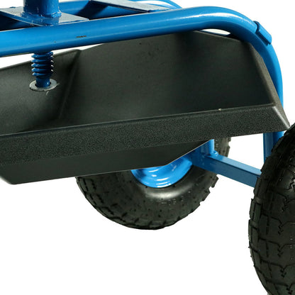 2025 Carrito de Jardín Rodante Sunnydaze con Asiento Giratorio y Manillar de Dirección