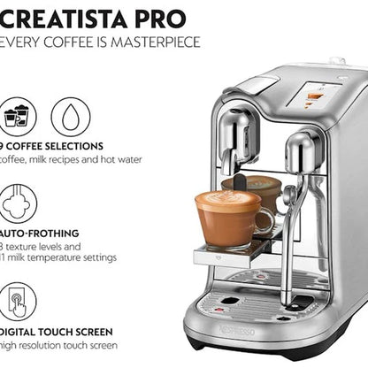 2025 Cafetera Nespresso Creatista Pro por Sage | SNE900BSS4GUK1