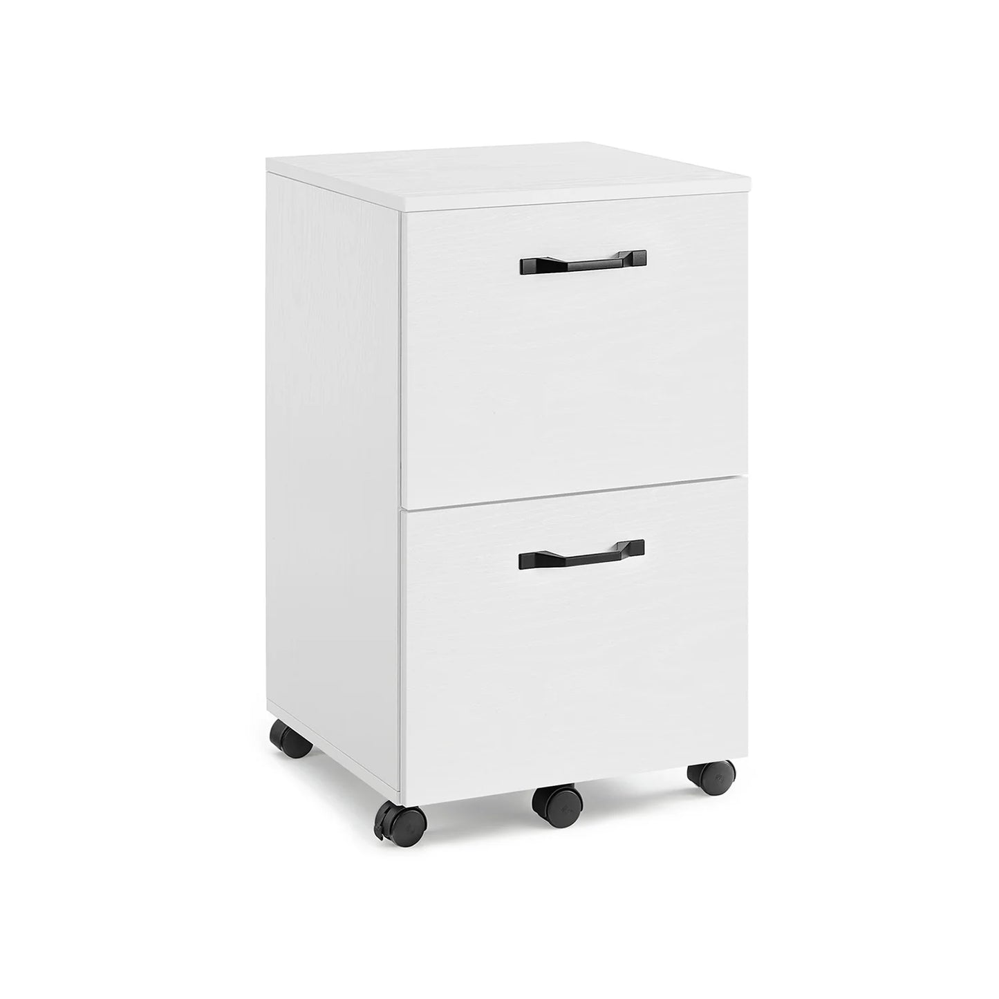 Archivador Industrial VASAGLE con 2 Cajones y Ruedas – Mueble de Oficina Móvil para Carpetas Colgantes Formato A4 y Carta, Estilo Rústico Marrón y Negro