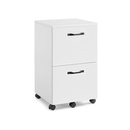 Archivador Industrial VASAGLE con 2 Cajones y Ruedas – Mueble de Oficina Móvil para Carpetas Colgantes Formato A4 y Carta, Estilo Rústico Marrón y Negro