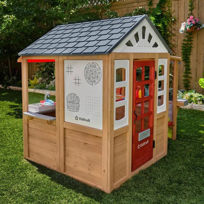 2025 Casa de Juegos KidKraft Grill & Chill Pizza Party de Madera para Exteriores