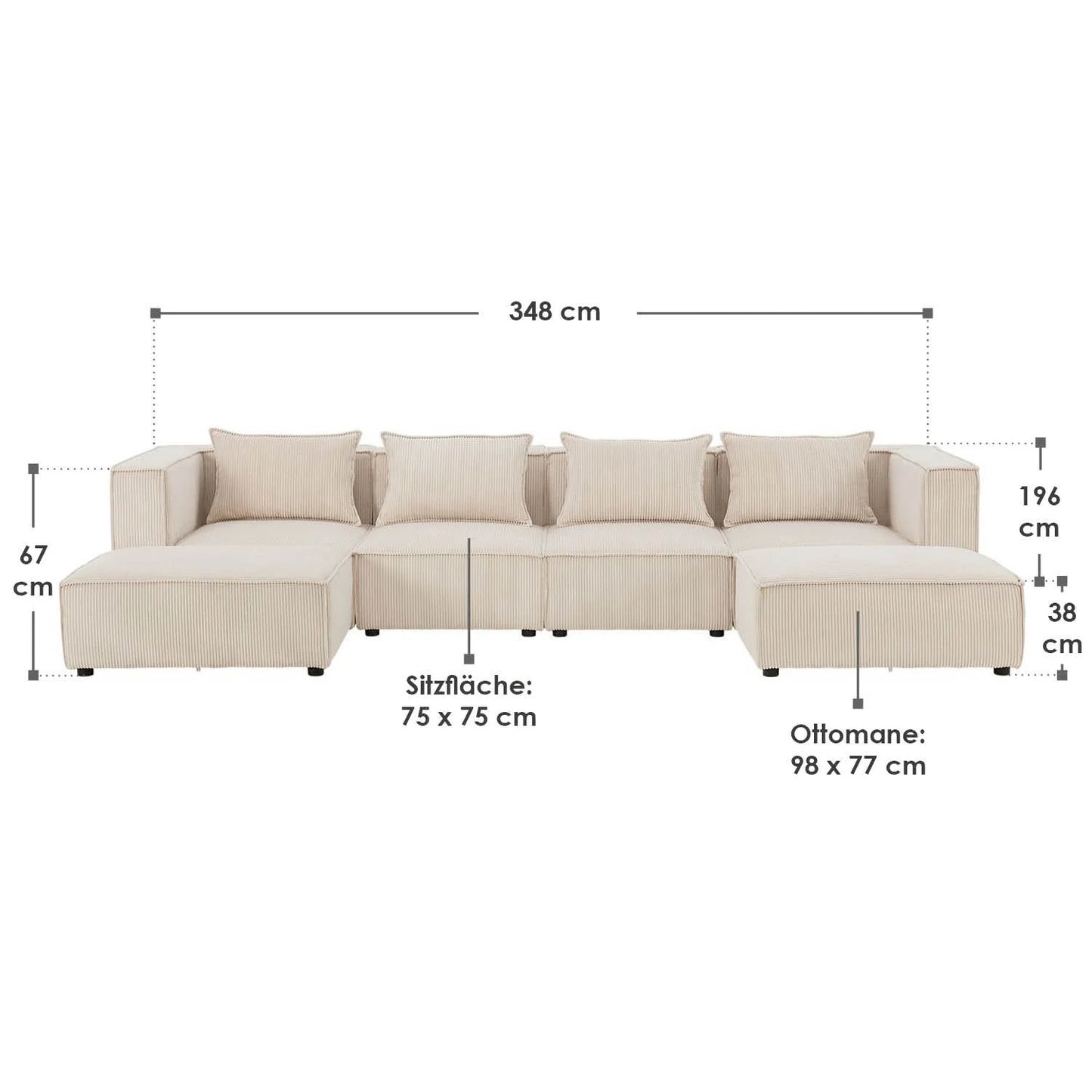 2025 Sofá modular Domas XXL – salón modulable