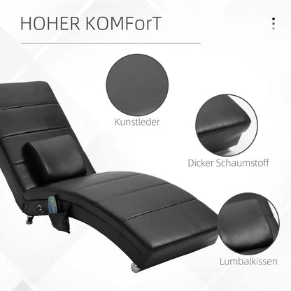 2025 Sillón reclinable con función de masaje – Diseño Zero-G – Negro