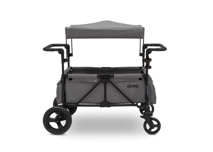 2025 Jeep Wrangler Stroller Wagon de Delta Children – 3 Modos: Portabebés, Cochecito y Carrito, Suspensión, Capota UV, Compatible con Sillas de Auto, Almacenamiento Múltiple, Manillares Ajustables