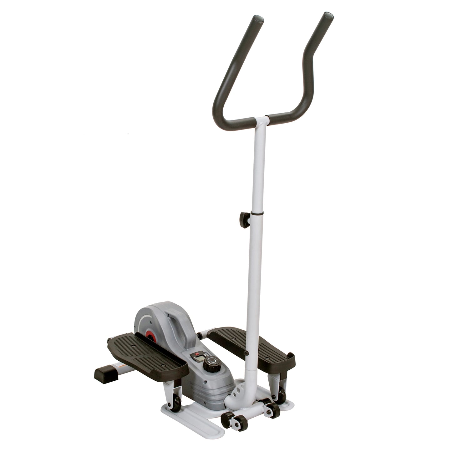 Sunny Health & Fitness Elíptica magnética compacta con manillar – stepper portátil para entrenamiento en casa, modelo SF-E3988.