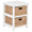 2025 Seabrook Mueble de almacenamiento de dos niveles en madera compuesta blanca con cestas naturales