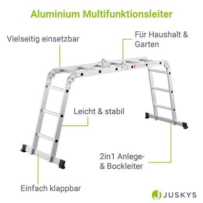 2025 Escalera multifuncional de aluminio 3,6 m – Versátil, estable y compacta