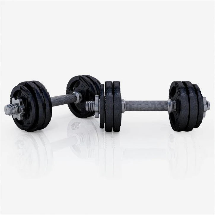 2025 Set de mancuernas cortas de fundición Gripper 30 kg negro