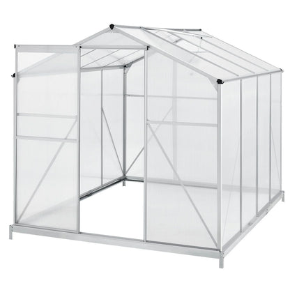 2025 Invernadero de jardín de aluminio con base – Ideal para frutas, verduras y resguardo invernal