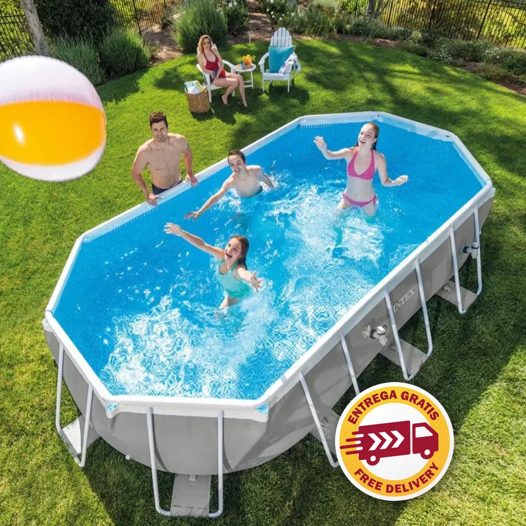 2025 Piscina Elevada Intex Prism Frame™ Ovalada 16,6 x 9 pies x 48"