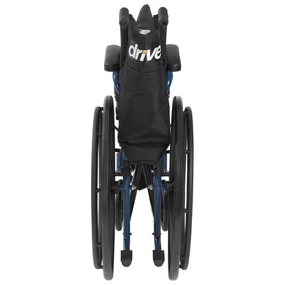 2025 Silla de ruedas plegable y liviana Drive Medical Blue Streak con asiento de 20 pulgadas de ancho