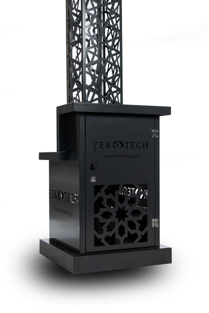 2025 Pektech Peluxe Antracita – Calefactor de pellets elegante para jardín, terraza y restauración