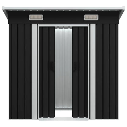 2025 Cobertizo para jardín de acero gris antracita v6684