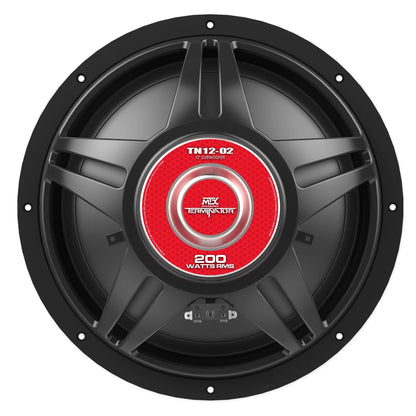 2025 Subwoofer para coche MTX Terminator TN12-02 de 12 pulgadas, 400 Watts, con caja estanca