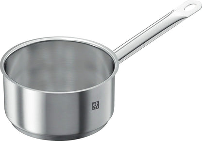 ZWILLING 5-Piece Cookware Set, 4 Lids, Suitable for Induction, Stainless Steel, Passion, Bright Grey, Diameter 16 cm, Diameter 20 cm, Diameter 24 cm, Diameter 28 cm