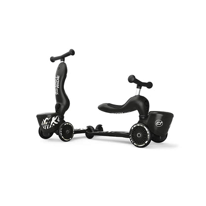 2025 Patinete Scoot & Ride Highwaykick 1 Lifestyle 2-en-1 con Asiento, para Niños de 1 a 5 Años, Diseño con Compartimento de Almacenamiento
