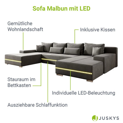 2025 Sofá rinconero Malbun con iluminación LED