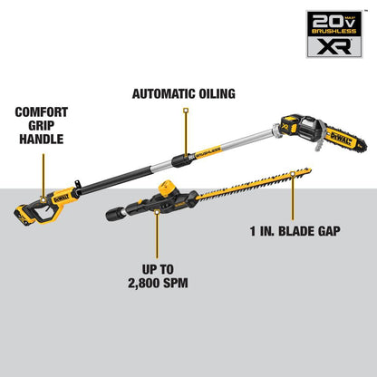 2025 DEWALT 20V MAX Cortadora de Poste y Recortadora de Setos Combo Inalámbrico de Litio-Ion DCKO86M1
