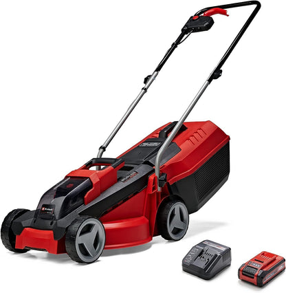 Einhell GE-CM 18/30 Li Battery Powered Lawn Mower Kit Power X-Change (18 V, 30 cm Cutting Width, Up to 150 m², Brushless, 25L Collecting Bag, 30-70 mm Cutting Height, with 3.0 Ah Battery and Charger)