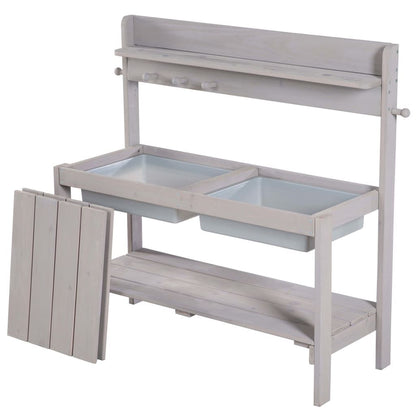 Mesa De Juegos Para Jardín Gris 89,5x35x88,5 Cm Roba