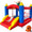Ballsea Castillo Hinchable con Ventilador, Adecuado para niños de 3 a 10 años, para Interiores, cumpleaños Infantiles (488 x 223 x 220 cm)