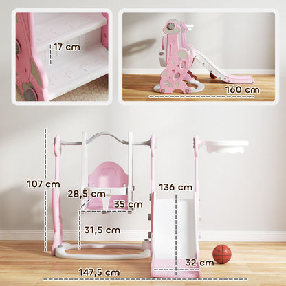 Tobogán Infantil 4 En 1 Con Columpio Y Tobogán Multicolor Aiyaplay