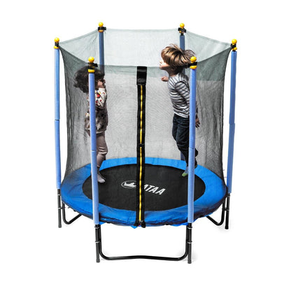 Cama Elástica Infantil 140 Plus Azul - Juegos Y Juguetes Infantiles Para Niños Al Aire Libre