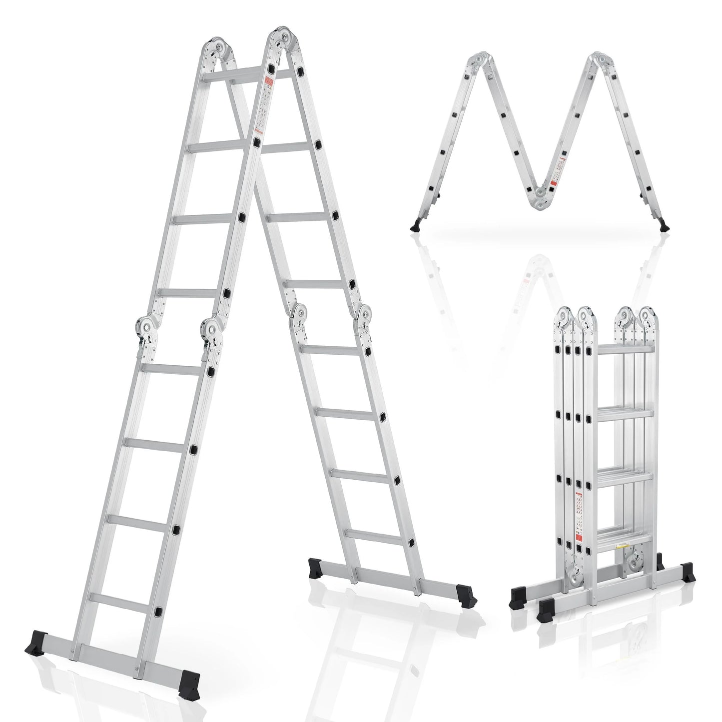 2025 Escalera multifuncional de aluminio 3,6 m – Versátil, estable y compacta