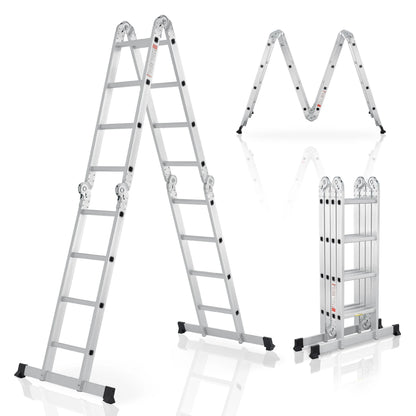 2025 Escalera multifuncional de aluminio 3,6 m – Versátil, estable y compacta