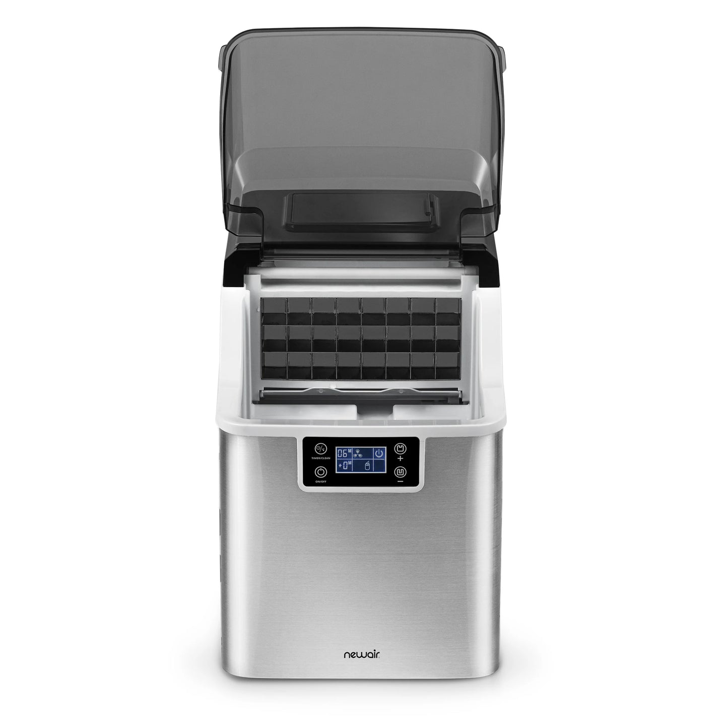 2025 Máquina de Hielo de Encimera Newair® – Cubos de Hielo Transparentes, Acero Inoxidable