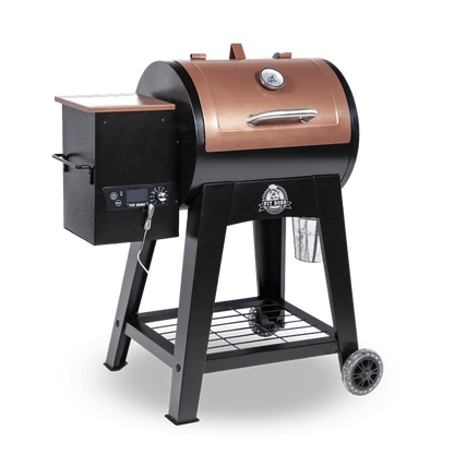 Parrilla de pellets de madera Pit Boss Lexington con superficie de cocción de 540 pulgadas cuadradas, placa de cocción y termómetro para carne