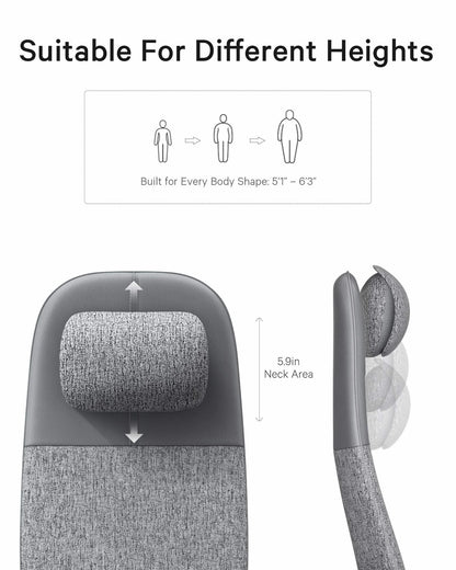 2025 NAIPO oCuzen-S1 Aparato de Masaje Shiatsu para Espalda y Cuello con Masaje Profundo de Amasamiento