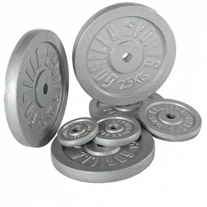 2025 Set de mancuernas de fundición 30 kg plateado