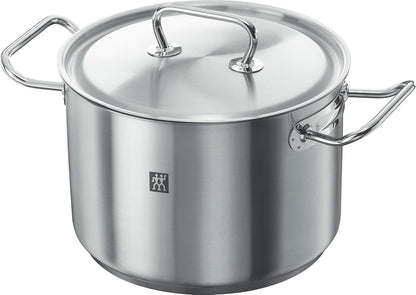 ZWILLING 5-Piece Cookware Set, 4 Lids, Suitable for Induction, Stainless Steel, Passion, Bright Grey, Diameter 16 cm, Diameter 20 cm, Diameter 24 cm, Diameter 28 cm