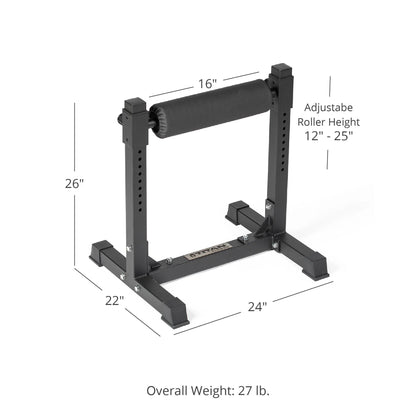 Rodillo para sentadillas en una pierna Titan Fitness, dispositivo de entrenamiento autónomo especialmente diseñado para la parte inferior del cuerpo y las sentadillas búlgaras.